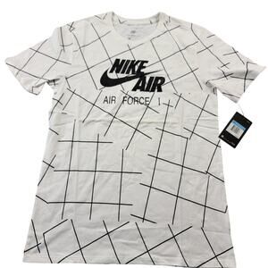Nike Air Force 1 Sportswear Graphic Tee Mens Medium White NWT 911926-100 445